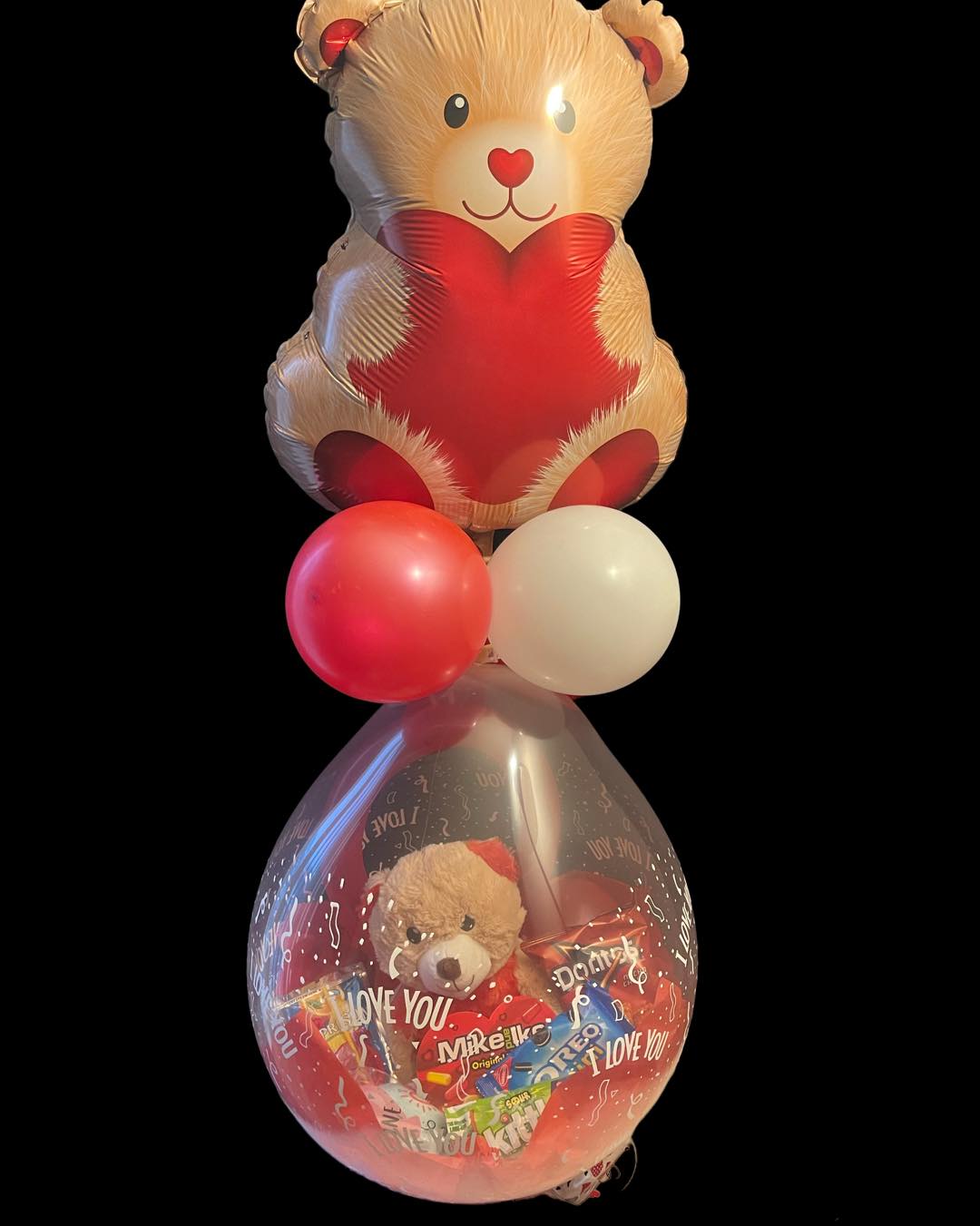 Kiddie Stuff Balloon Bouquet (includes bear and candy)