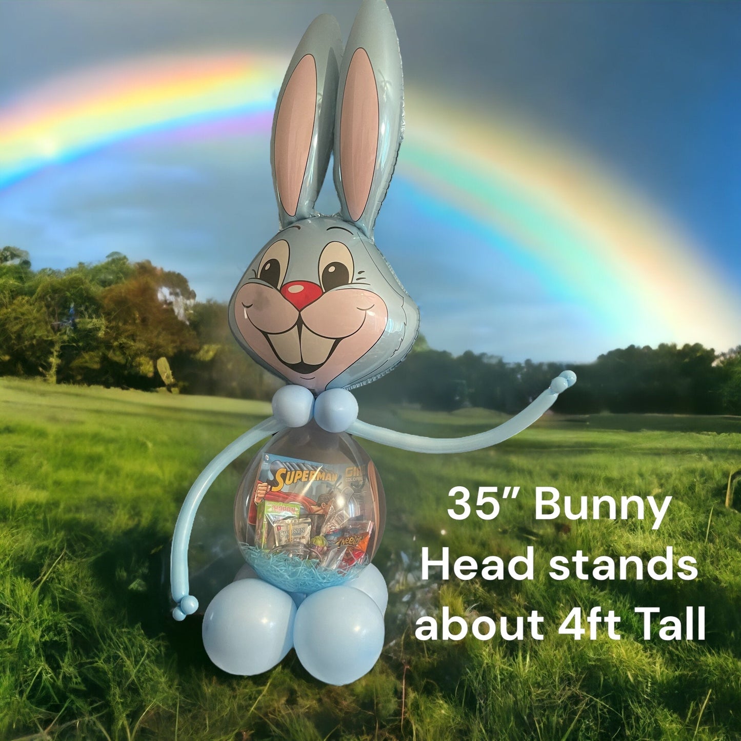 Grey Bunny Stuffed Balloon